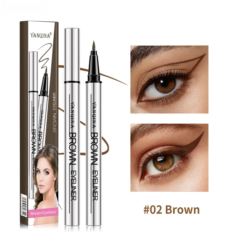 Quick-Drying Liquid Eyeliner Waterproof Smudge-Proof Long-Lasting Black Brown Ideal for Beginners Liquid Eye Liner Pen — image 8