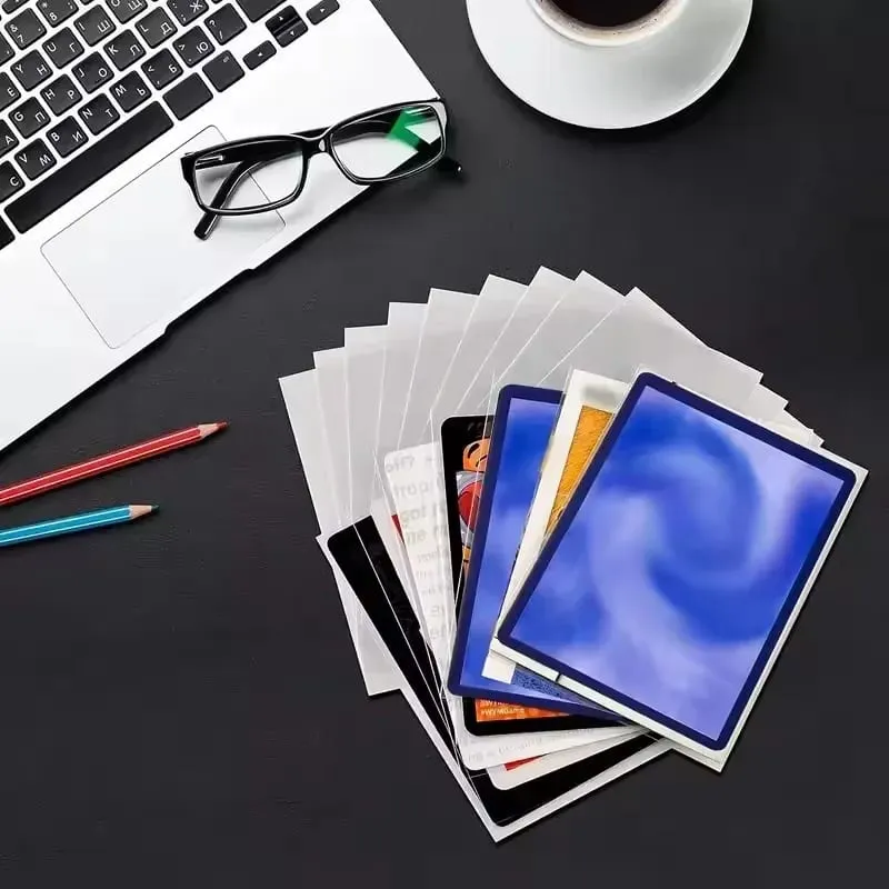100/300Pcs Soft Transparent Card Sleeves Premium Clear Plastic Sleeves Playing Games Collectible Card Protector Cards Sleeves — image 2