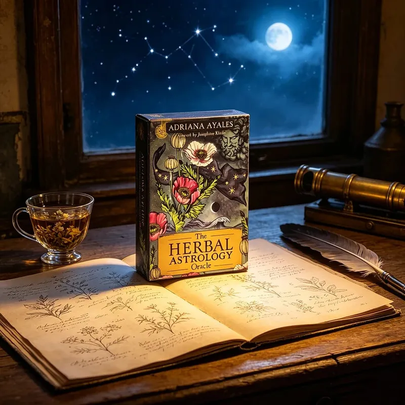 Herbal Astrology Oracle Cards 55 Card Deck English Edition Plant & Planet Correspondences for Spiritual Healing & Meditation — image 2