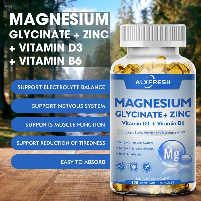 Magnesium Capsules Support Energy Metabolism Heart Rhythm Relax Muscles Stabilize Mood Improve Sleep Quality Relieve anxiety