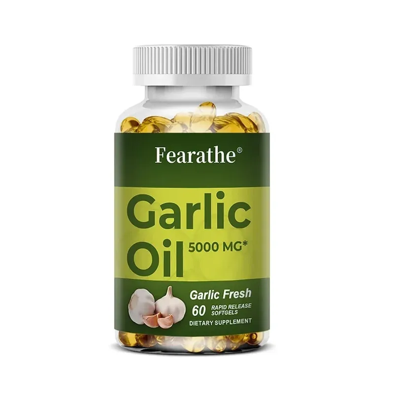 Garlic Oil Softgels 5000 Mg Immune Cardiovascular Circulation Heart Unflavored Non-GMO Gluten-Free Supplement — image 9