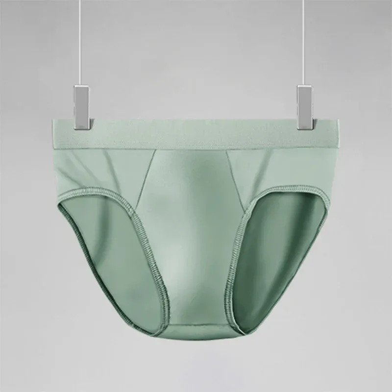 3PCS men's ice - silk underwear. Thin - style for summer, with U - convex briefs. Breathable, solid - colored shorts — image 24