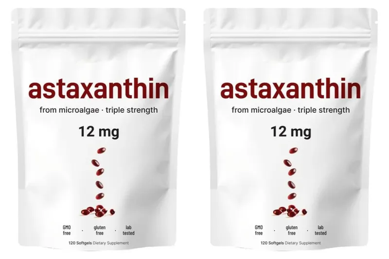 Astaxanthin 12mg Triple Strength Softgels Antioxidant for Eye Skin Joint & Immune Health From Haematococcus Pluvialis 120ct — image 8