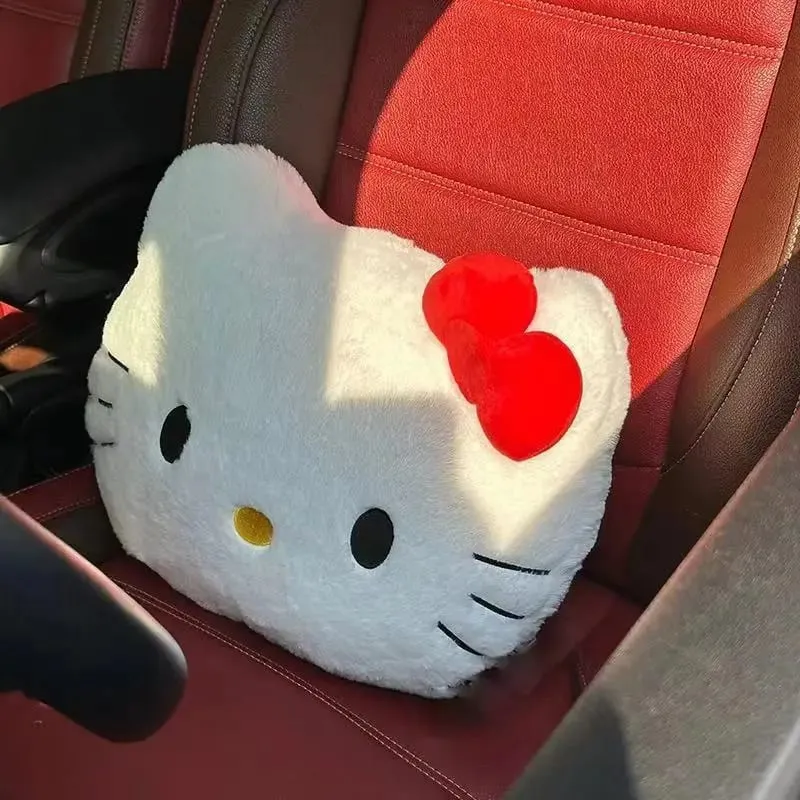 Anime Sanrio Hello Kitty Cute Cartoon Head Plush Pillow Sofa Bedside Cushion Car Cushion Nap Pillow Birthday Gifts for Girl — image 7