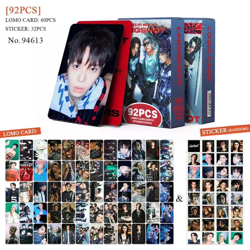 60pcs LNGSHOT New Album SHOT CALLERS Photocards Stickers Kpop Merch Lomo Cards Set Fans Collection Cards Giftsi — image 10