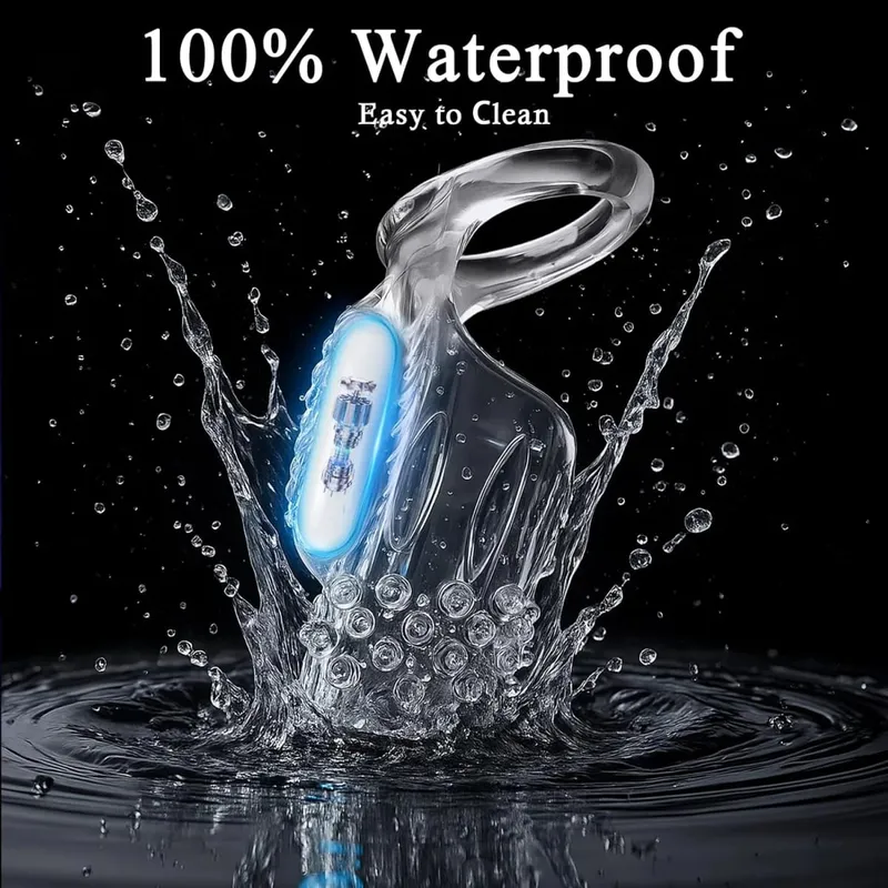 Vibrating Cock Ring for Men Silicone Penis Vibrator Intense Mens Vibrator Longer Harder Stronger Erection Sex Toys for Men Adult