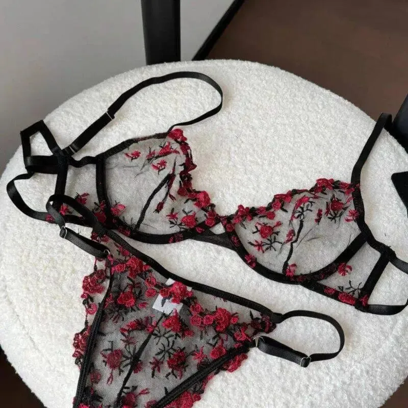 Sexy Sheer Lace Flower Embroidery Underwire Bra for Women Large Breast Minimizer Anti‑Sagging Comfort Everyday Wear YEMOMO S‑XL — image 10