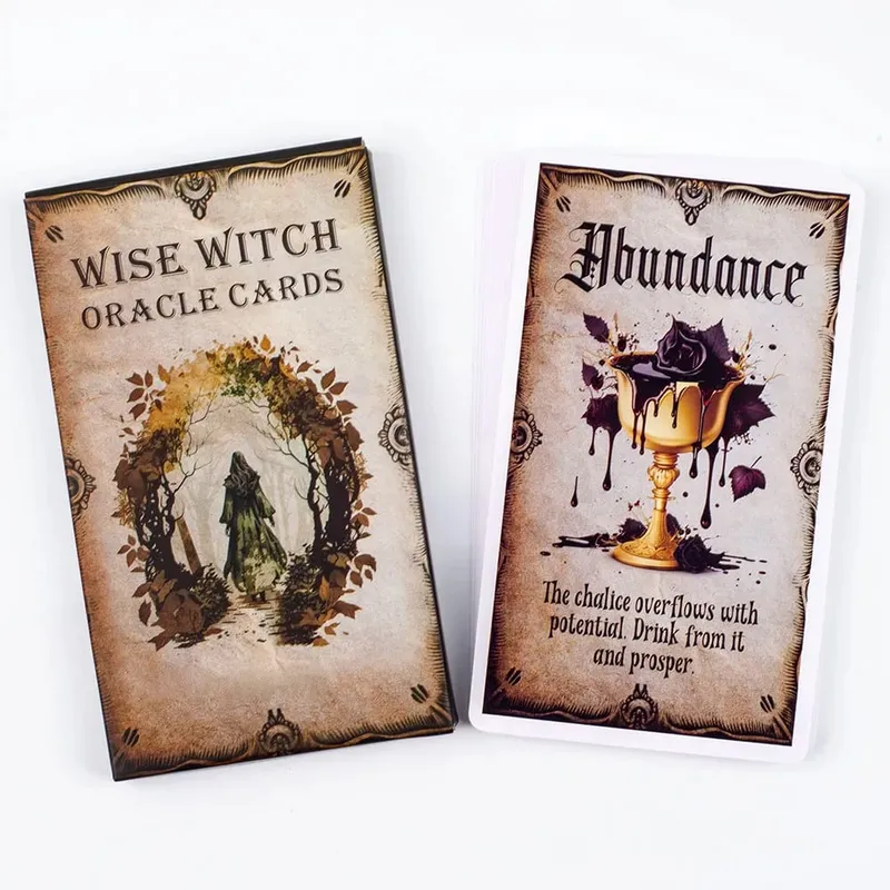 Wise Witch Oracle Cards 20Pcs English Version Fate Divination Tarot Cards FortuneTelling Card Games Party Board Game 12x7cm — image 3