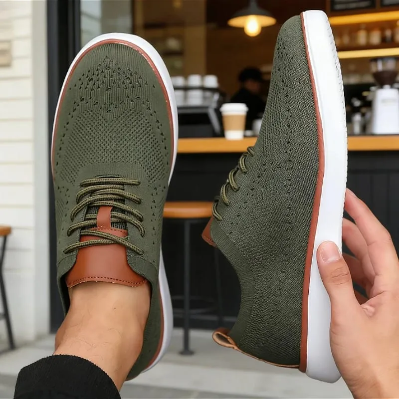 New Classis Men's Causal Shoes Mesh Breathable Non Slip Walking Shoes Fashion Soft Sole Stylish Sneakers Tennis Flat Shoes Men — image 3