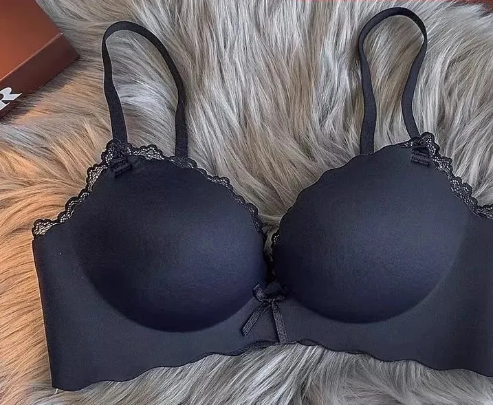 Hot Selling Ladies Push Up Bra Set Seamless Wireless Support Anti-Sagging Comfort Lingerie Set S-XLAB for Young Women Daily Use — image 12