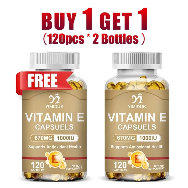 Achetez-en 1, obtenez-en 1 gratuitement ! Les capsules de vitamine E de 670 mg soutiennent la santé de la peau et du cœur, hydratent de l'intérieur, réduisent les cicatrices et favorisent la brillance. — image 8