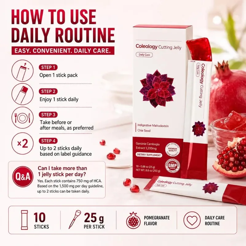 Pomegranate Jelly Sticks 25g X10 Garcinia Cambogia Chia Seed Fiber Collagen Daily Care GMP Certified Korean Dietary Supplement — image 6