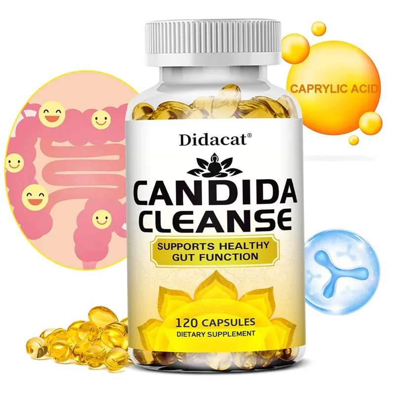 Candida Cleanse-Mengandungi Herba Asli dan Probiotik Untuk Menyokong Fungsi Usus Yang Sihat dan Kesihatan Imun Sesuai untuk Uniseks — image 1