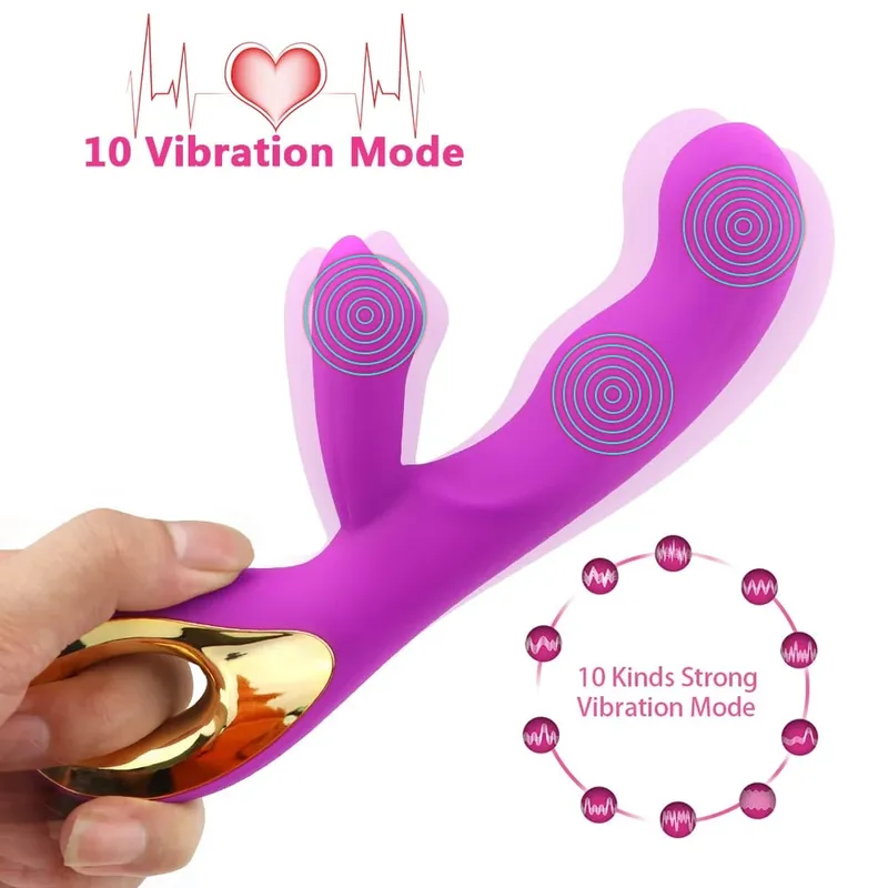 Rabbit G Spot Vibrator for Women 10 Modes Orgasm Dildo Powerful Masturbation Clitoris Stimulator Vaginal Massager Adult Sex Toys