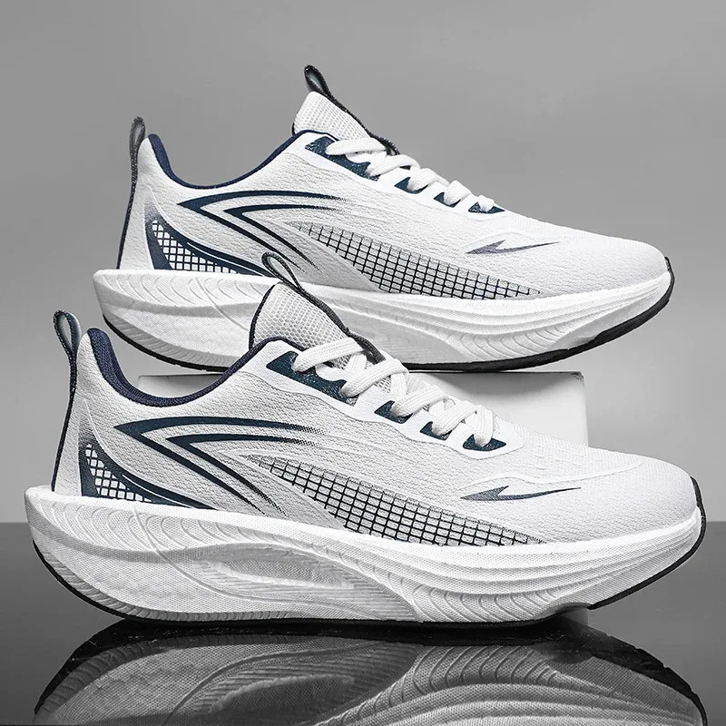 Lightweight Men's Running Sneakers Carbon Board Speciality Marathon Men Sports Breathable Walking Athletic Nonskid Sneakers Man — image 4