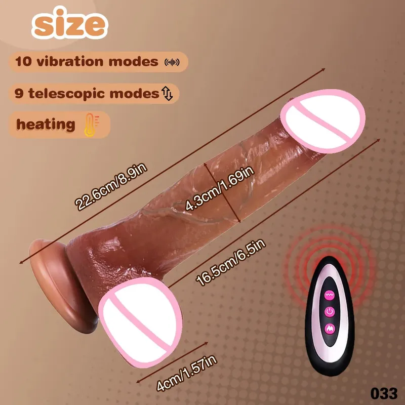 9 Vibration Modes 3 Stretching And 3 Shaking Modes Dildo Electric Female Sex Toy Silicone Dildo Telescopic Vibration Heating 18+ — image 11