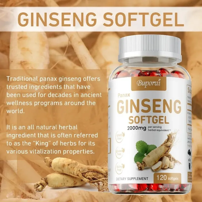 Panax Ginseng Capsules Ginseng Root Extract Supports Energy Strength Vigor Performance in Women and Men — image 6