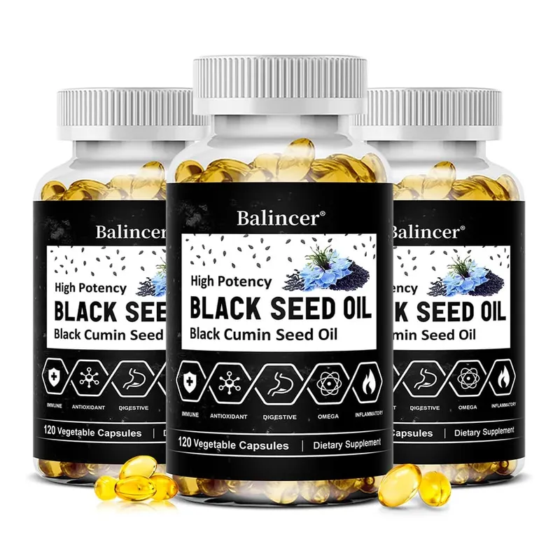 Black Cumin Seed Oil Capsules Cold Pressed Support Immune Cardiovascular Digestive Respiratory Health Skin and Hair Health — image 11