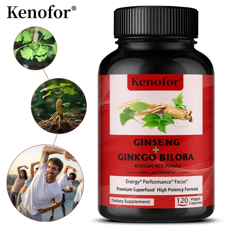 Ginkgo Biloba 1000mg Capsules - With Vitamin B & Zinc Brain Health & Memory Support Gluten-Free Non-GMO Vegan Supplement — image 3