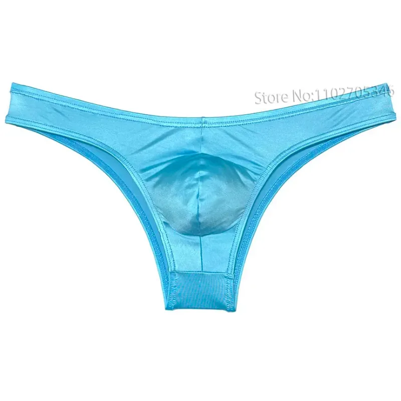 Silky Smooth Bikini Briefs Men's Enhance Pouch Micro Underwear Slip Sexy Beach Briefs Breathable Sissy Panties Pool — image 17