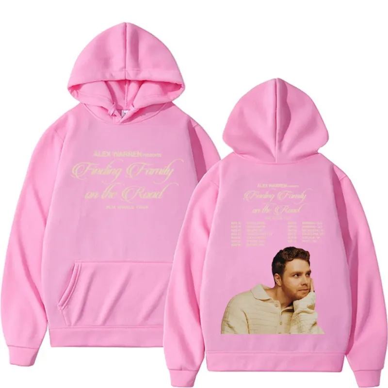 Alex Warren Finding Family on The Road 2026 World Tour Hoodies Sweatshirts Men Women Fashion High Quality Retro Oversized Hoodie — image 12