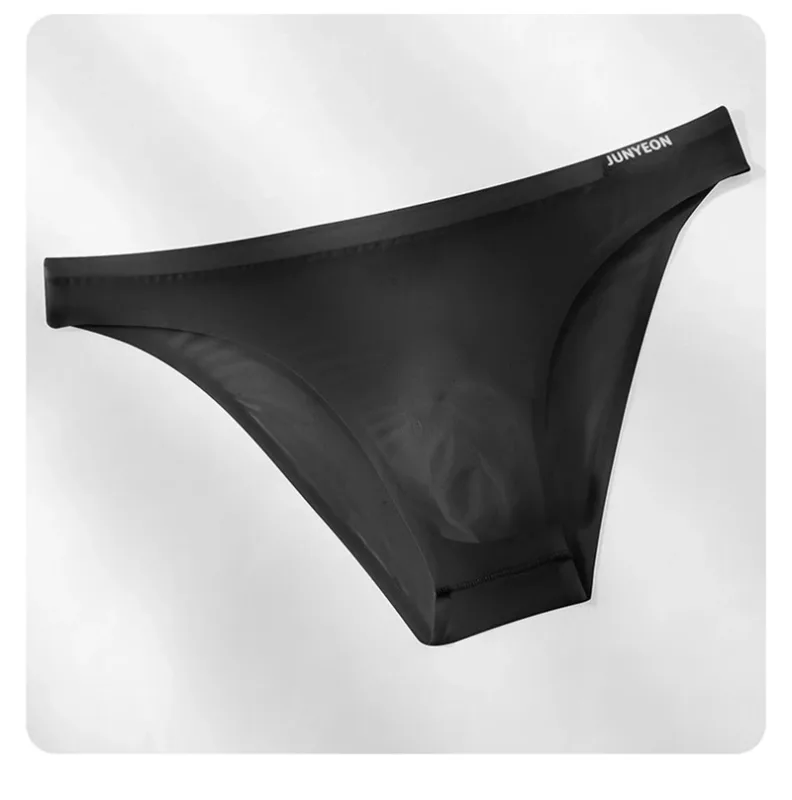 Seamless Quick Drying Men Briefs Underwear Solid Color Ice Silk Ultra-thin Underpants Sexy Breathable 3D Pouch Panties Undies — image 23