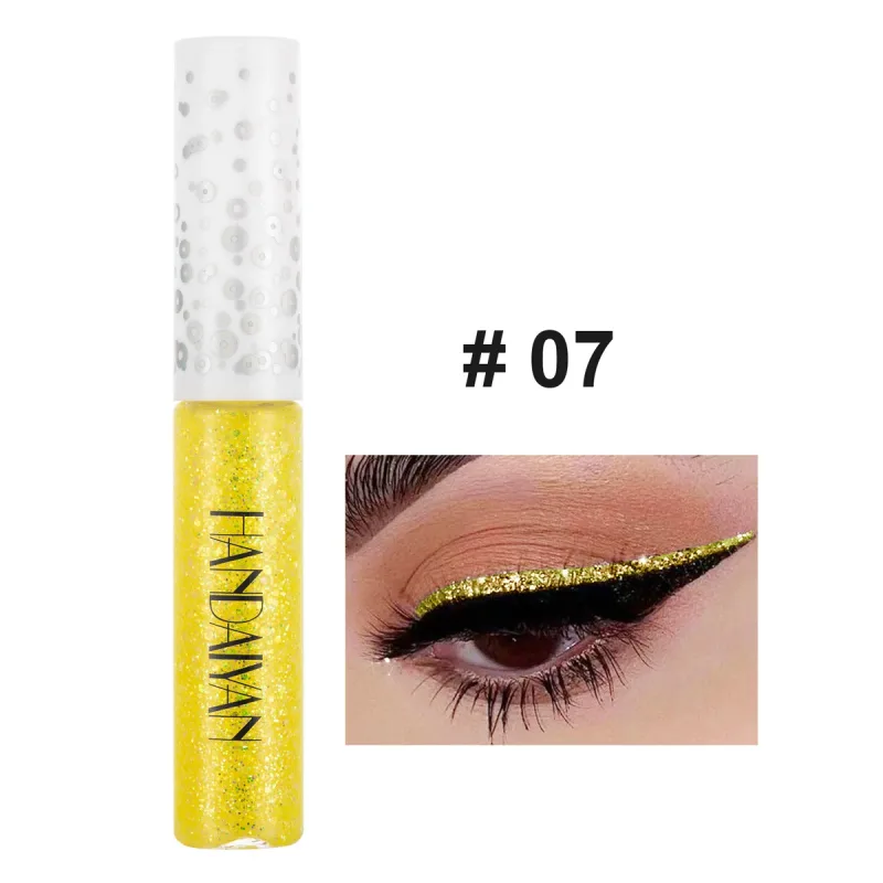 12 Colors Shiny Eye Liners Pigment Silver Rose Gold Color Glitter Liquid Eyeliner Metallic Colorful Makeup For Women — image 17
