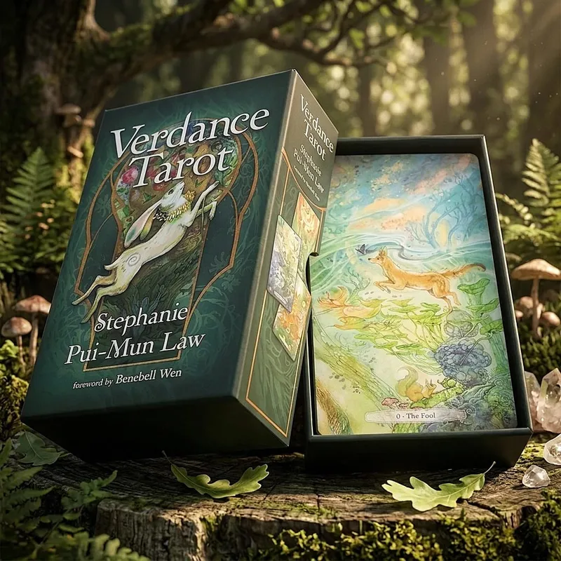 Verdance Tarot Deck in Rigid Box 78 Pcs Lyrical Nature-Inspired RWS Tarot Cards Double-embossed Cardstock 12*7cm