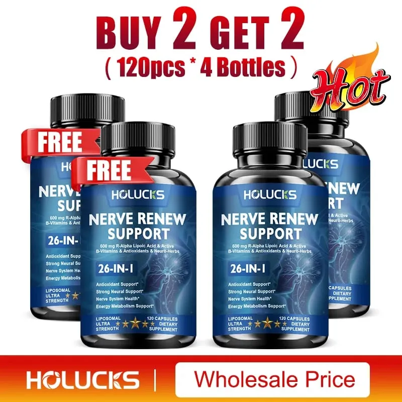 Nerve Renew Capsules Pins Needles Skin on Fire Fell Asleep. Vitamin B Complex R-Alpha Lipoic Acid Neuro Botanical Blend — image 10