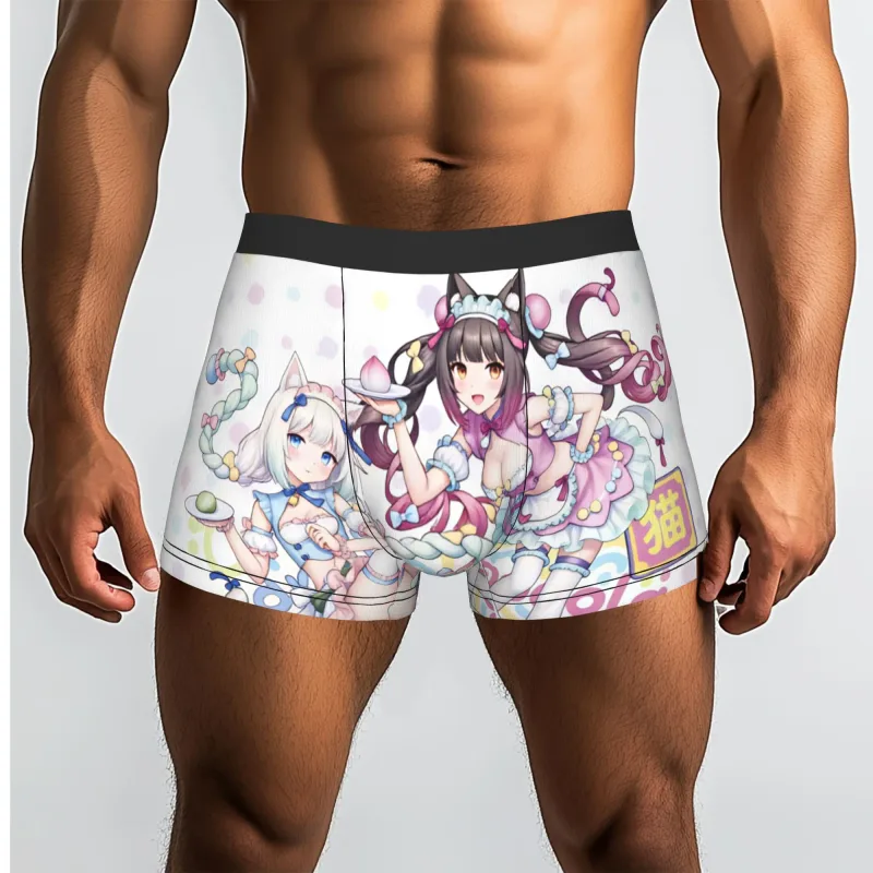 อะนิเมะ N-Nekopara Chocola วานิลลาชุดชั้นในชายพิมพ์เกมกางเกงบ็อกเซอร์กางเกงขาสั้นกางเกงกางเกงนุ่ม — image 17