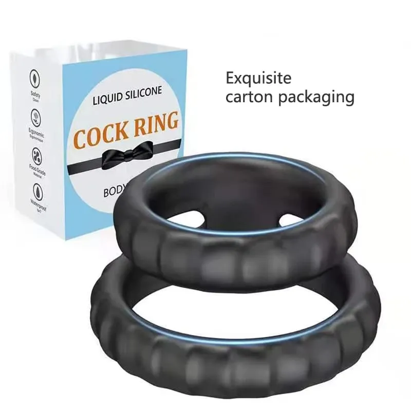 Semen Lock Ring Penis Enlargement Cock Ring Black Liquid Silicone Lock Ring Mens Delayed Ejaculation Sex Toy For Men Adult Toy — image 5