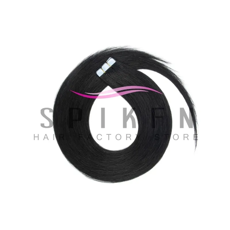 Mini Tape In Human Hair Extensions 12"-20" Machine Remy Skin Weft Adhesive Tape Hair Natural Black Tape Hair 10pcs/pack