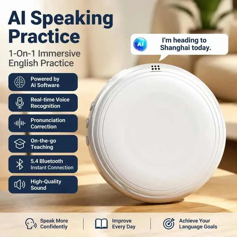 Intelligent Wearable Translator AI Translation Speaker 133 Language Real-time Translation Tourism Learning Tool