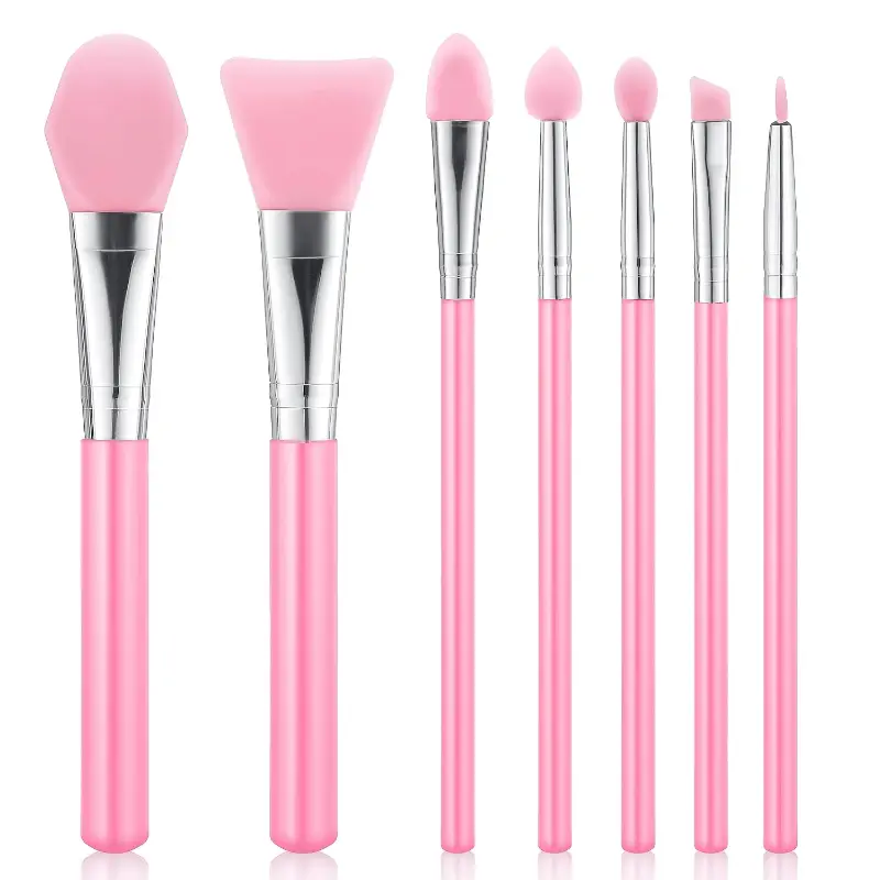 7Pcs Silicone Makeup Brush Set Multi-functional Silicone Face Mask Applicator Brush Facial Mask Mud Mixing Brushes Beauty Tool — image 1