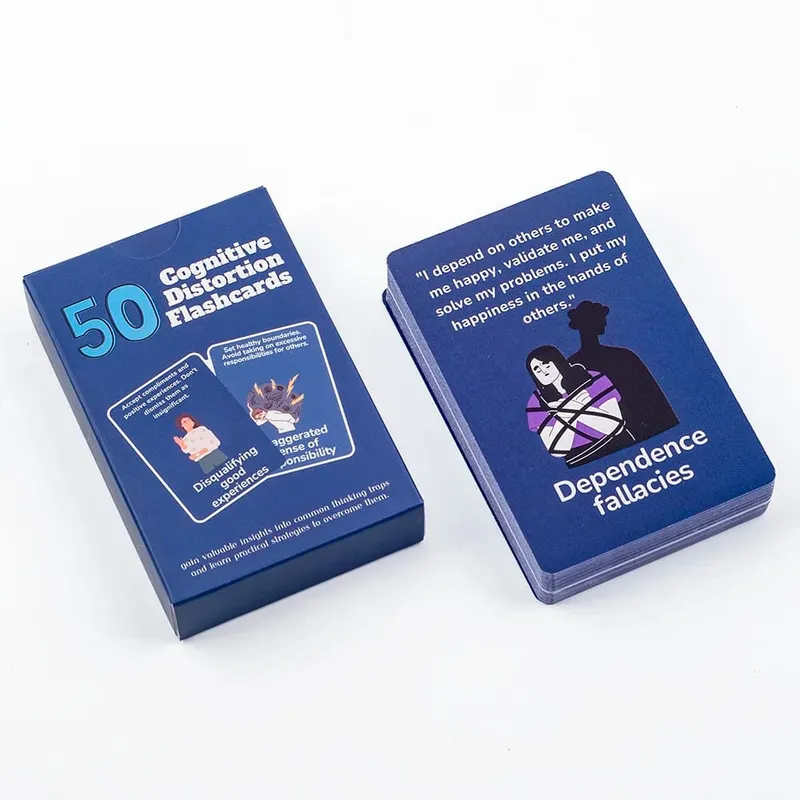 50 Cognitive Distortion Flashcards Identify Thinking Traps Practical Mental Wellness Strategies Emotional Management Board Game — image 4