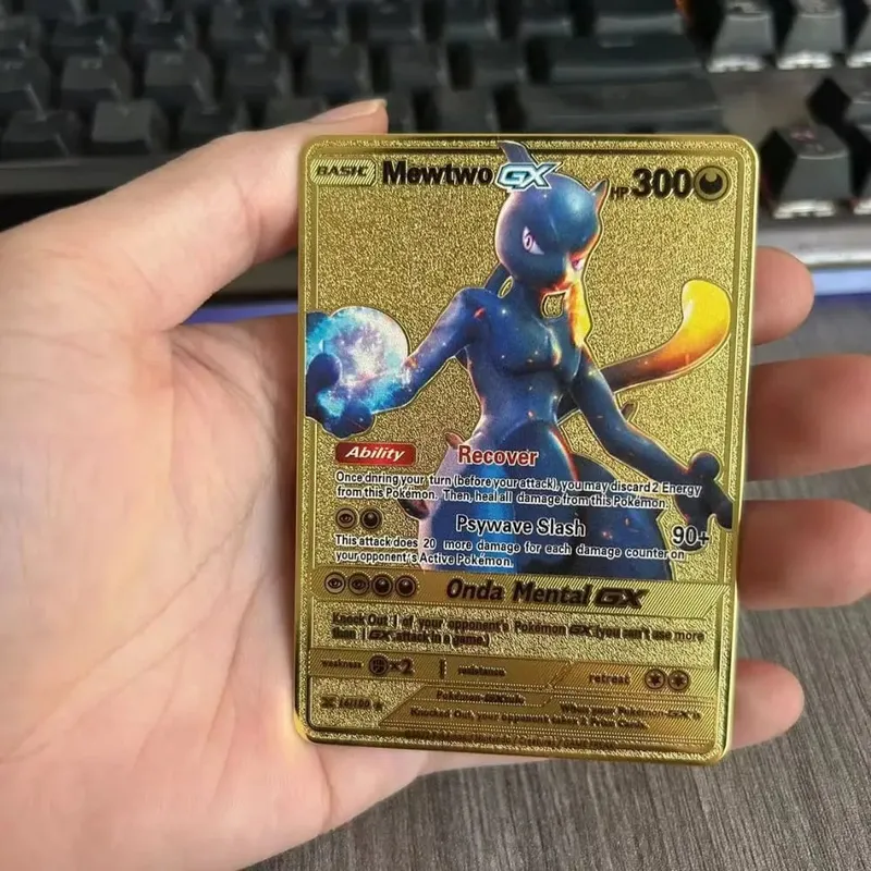 Pokemon Metal Game Collection Card Anime Figure Charizard Pikachu Blastoise Mewtwo Battle Collection Carte Card Toy Gift — image 26