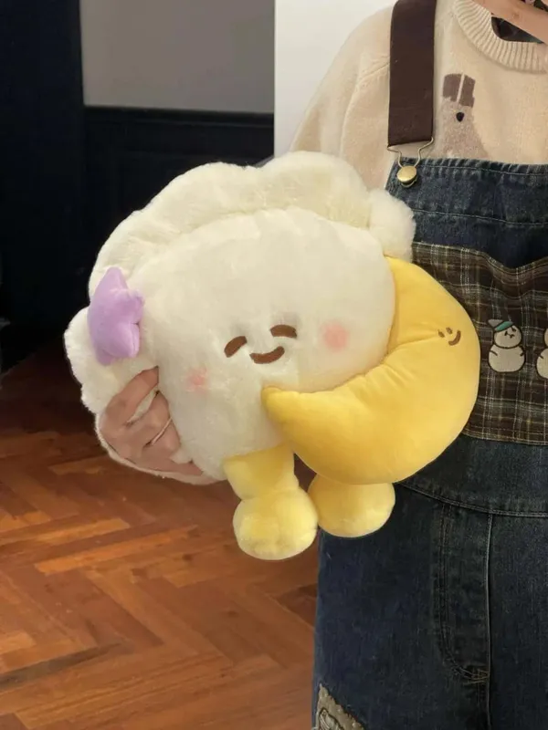 20cm Dumpling Plush Pillow Fluffy Soft Stuffed Toy Home Sofa Bedroom Decoration Comfort Sleeping Companion Kawaii Gift For Women