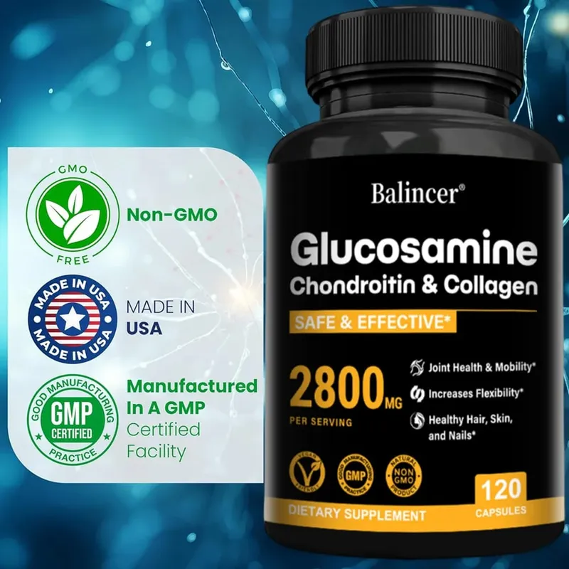 Glucosamine Chondroitin MSM Capsules Joint Support Supplement Support Cartilage Flexibility Bone Strength & Hair Skin Nail — image 3
