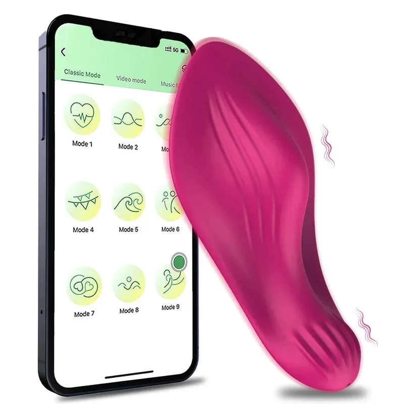 Wearable Bluetooth Control Vibrator for Women Remote Control G Spot Clitoris Stimulator Vagina Massager Sex Toy for Women Couple