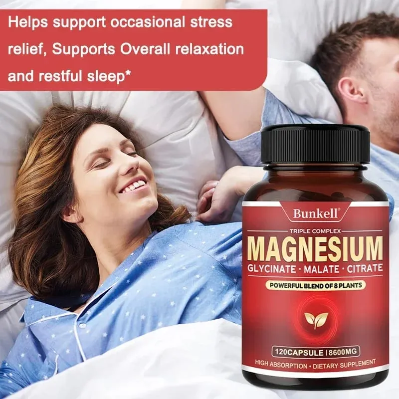 Glycinate de magnésium à haute absorption, citrate de malate, 100 % chélaté, sans OGM, végétarien, sans gluten, 8 600 mg, 120 gélules — image 5