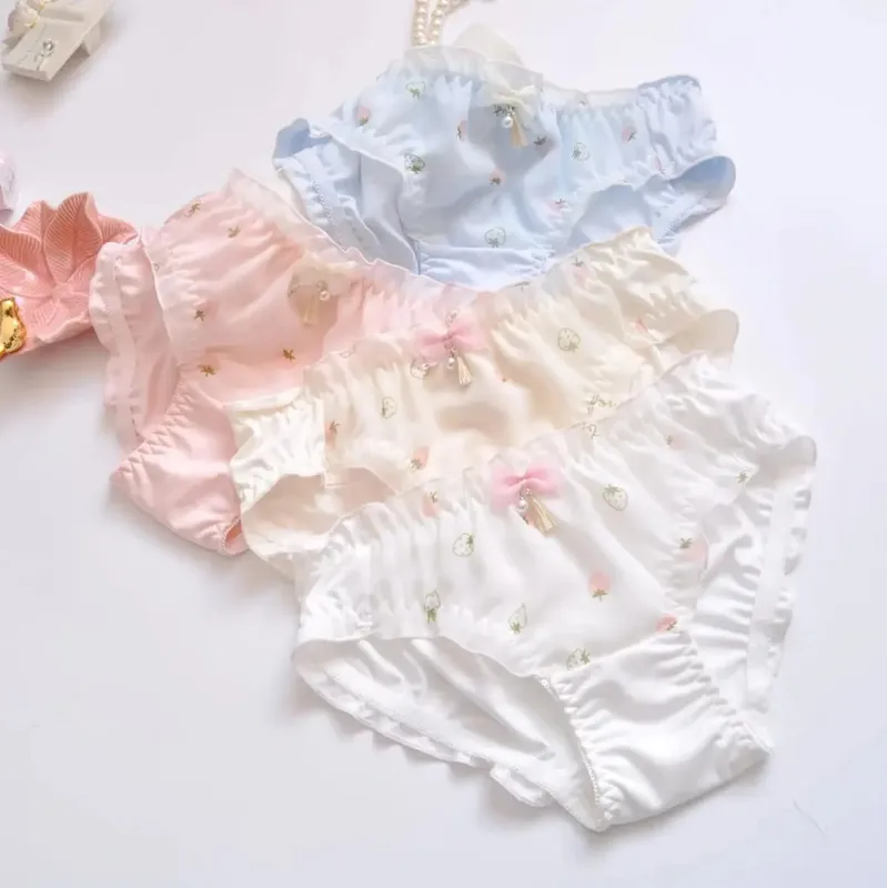 Two-Tone Water Soluble Lace Bralette Set No Underwire Soft Embroidery Cute & Girly Lingerie — image 3
