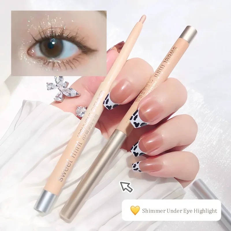 1/2pc Aegyo Sal Under Eye Highlight Pen Shimmer Pearl Eyeliner Pencil Natural Brightening Glitter Eye Shadow Crayon Makeup Stick — image 2