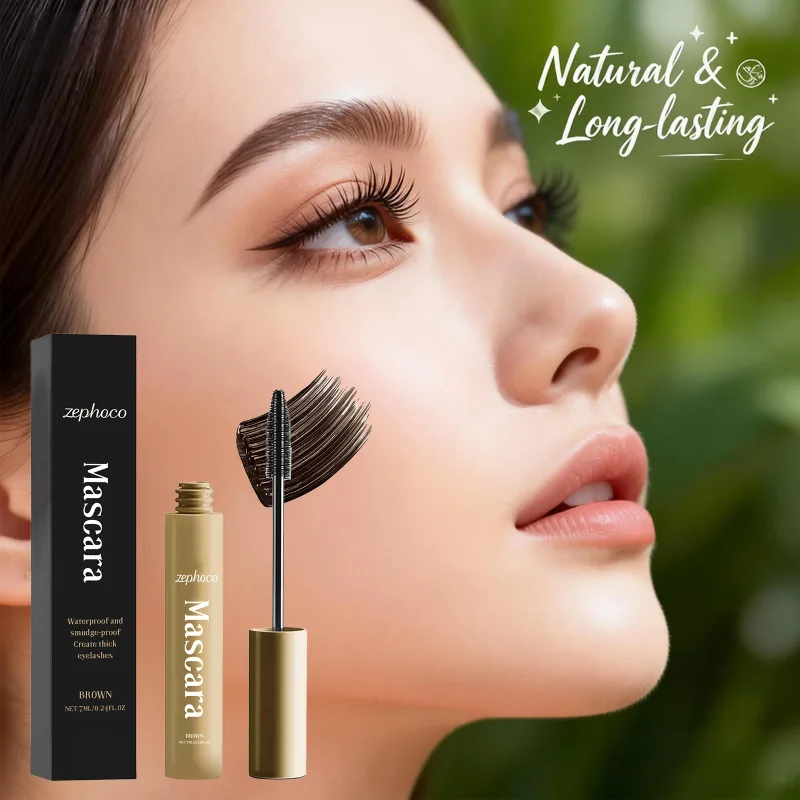 Brown Mascara Natural Curls Long-Lasting Makeup Waterproof Sweatproof Lengthens Eyelashes Anti-Fouling Eye Black Eye Cosmetics — image 5