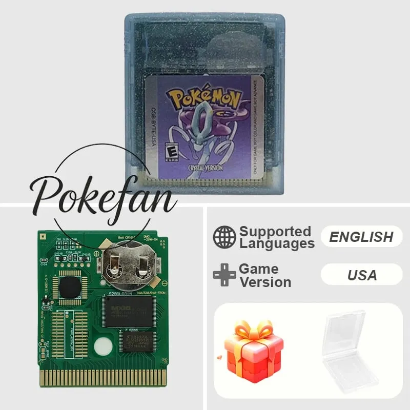 Pokemon Series Blue/Crystal/Gold/Green/Red/Silver/Yellow GBC Game in Box with Manuals for Video Game Cartridge USA Version — image 32