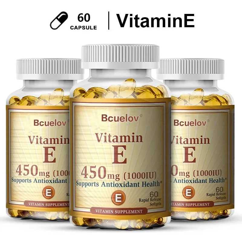 Vitamin E 1000IU Capsules - Supports Skin Cardiovascular Health Boosts Immunity Anti-aging Skin Health — image 10