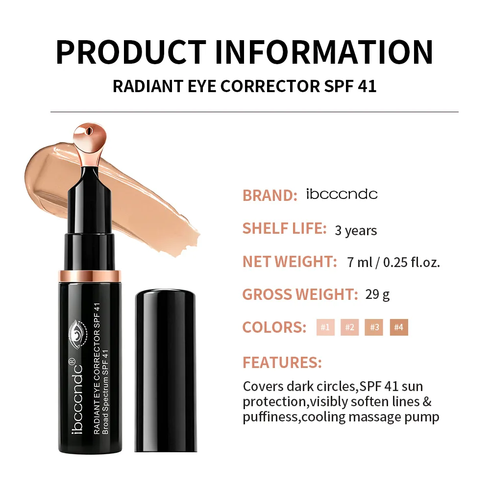 Color Correcting Eye Concealer SPF 41 Peptide Ceramide Anti-Aging Dark Circle Brightening Pump Cooling Massage Head — image 6