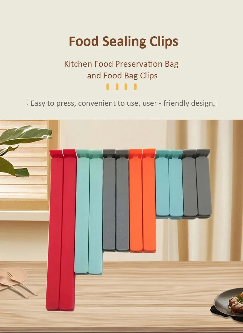 1Pc/4 /8/10Pcs Plastic Sealing Clips for Kitchen Food Freshness Preservation Sealing Clips Large-sized Clips for Snacks — image 7