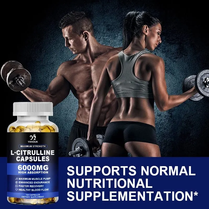 Premium L-Citrulline Capsules with High-potency Citrulline Gelatin Support Vessel Health Boost Workout Hasten Muscle Repair — image 6
