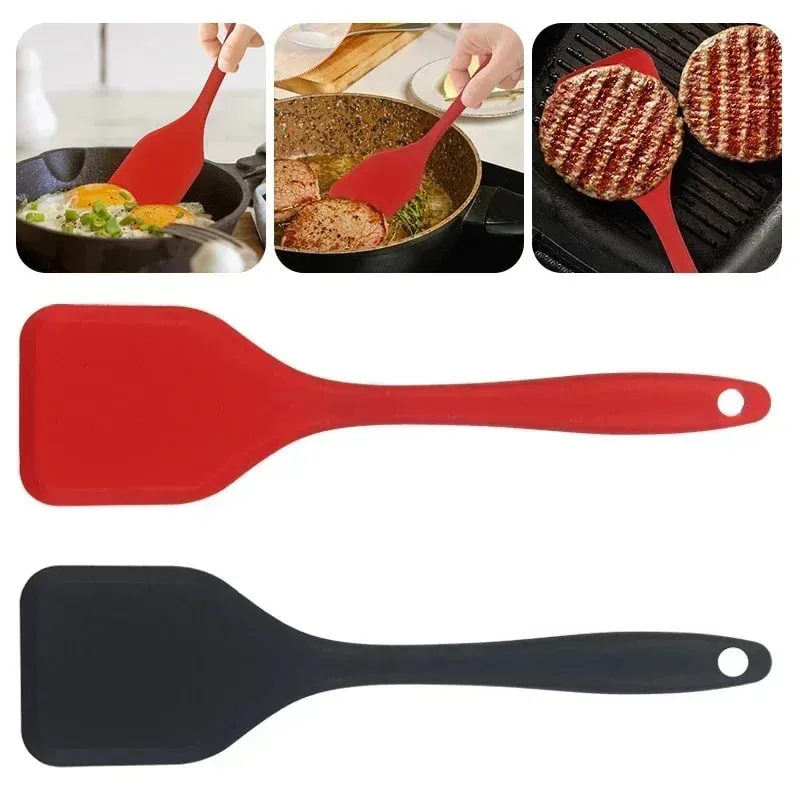 Espátula pequena de silicone para vazamento de cozinha, 20.5cm, pá densa, peixe frito, omelete, espátula antiaderente, ferramentas de cozinha — image 3