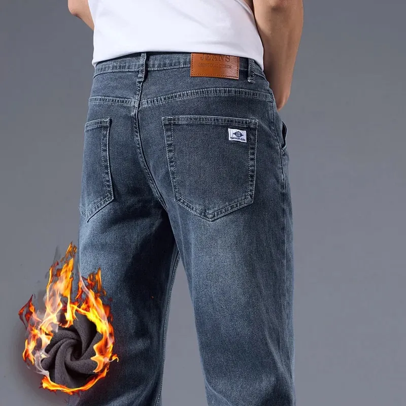 Men's Loose Straight Leg Jeans Retro Washed Elastic Casual Pants Suitable for All Seasons Versatile Pants — image 5
